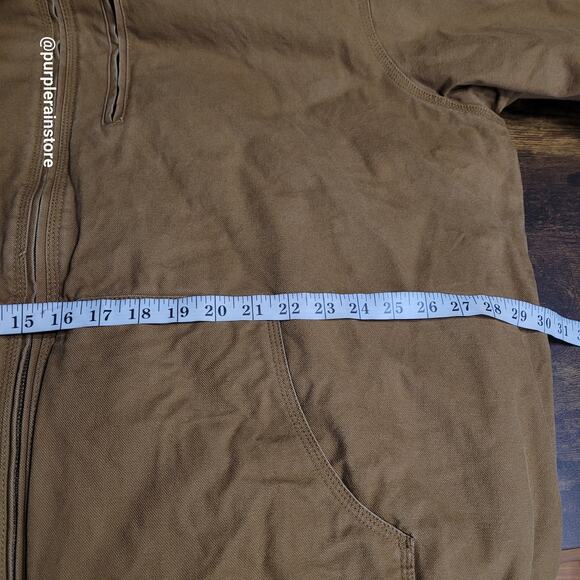 Vtg Red Head Brand Co Canvas Duck Jacket 2XLT Hooded Golden Brown Streetwear - Picture 9 of 13